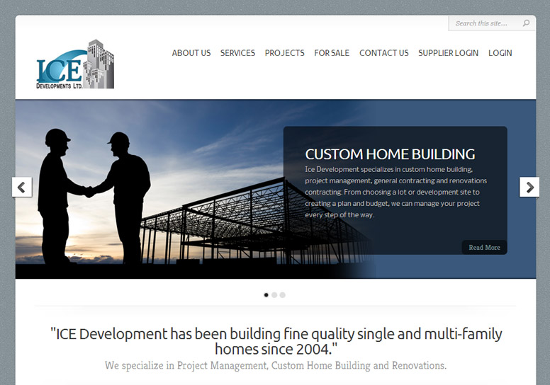 ICE Developments Ltd. Website